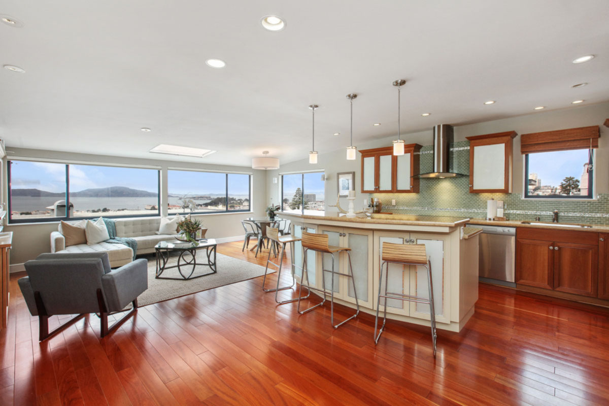 Pacific Heights Penthouse w/Panoramic Bay Views at 2295 Vallejo St., #2, SF, CA